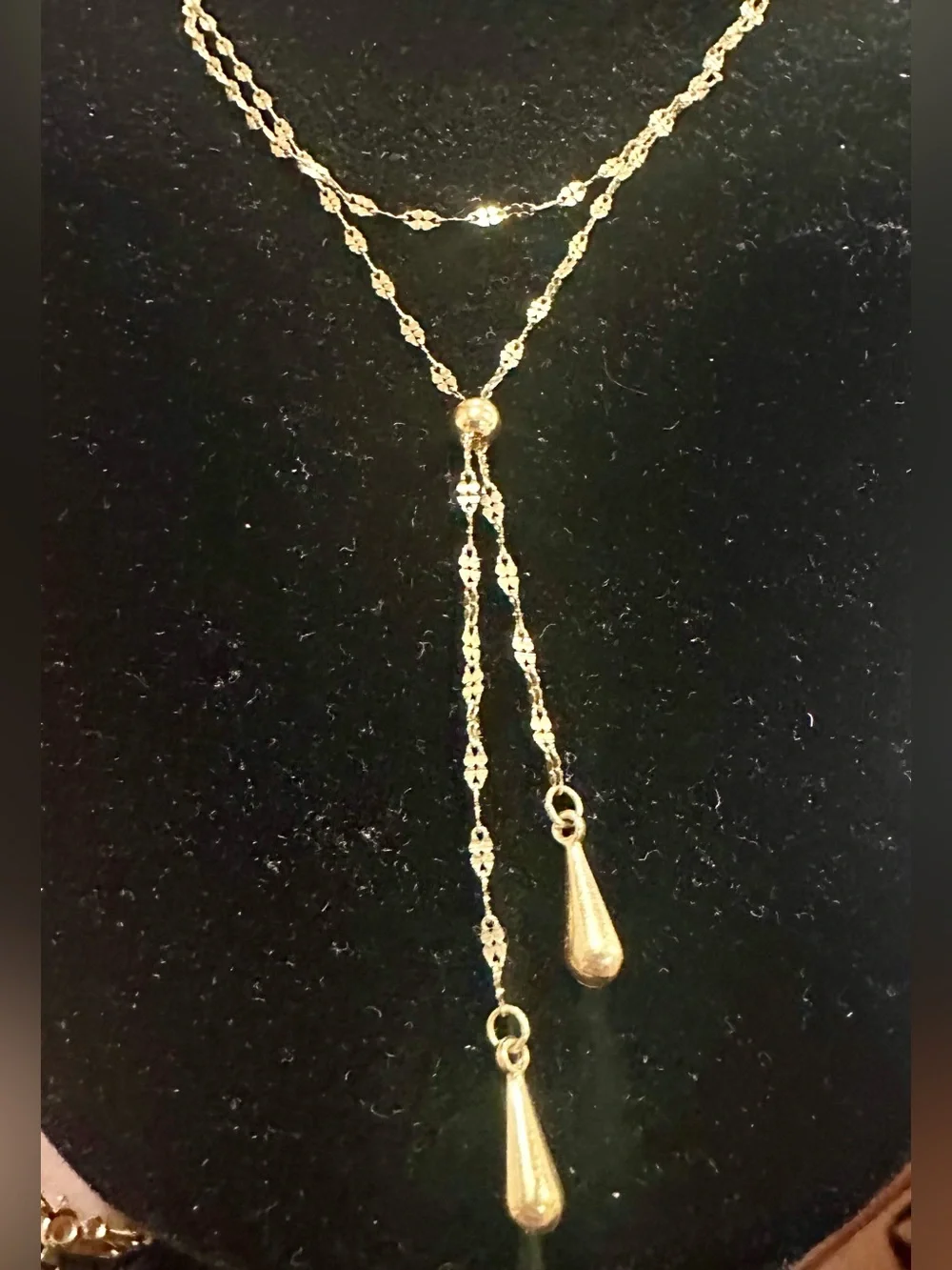New 14K Solid Gold Necklace diamond cut thick solid 14K gold chain LONG laniard